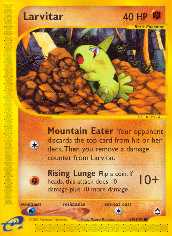 Larvitar – Aquapolis 89/147 Pokémon card