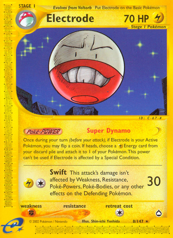 Electrode – Aquapolis 8/147 Pokémon card