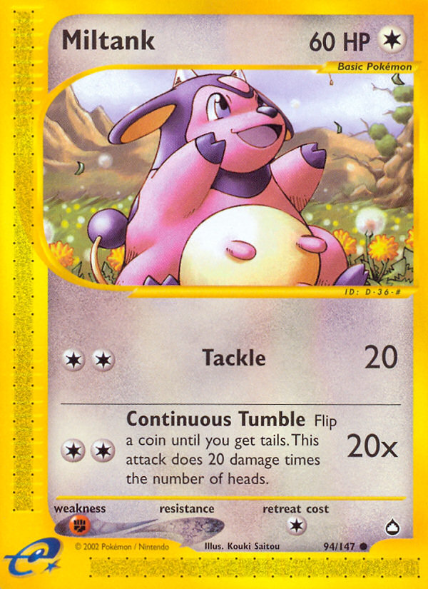 Miltank – Aquapolis 94/147 Pokémon card