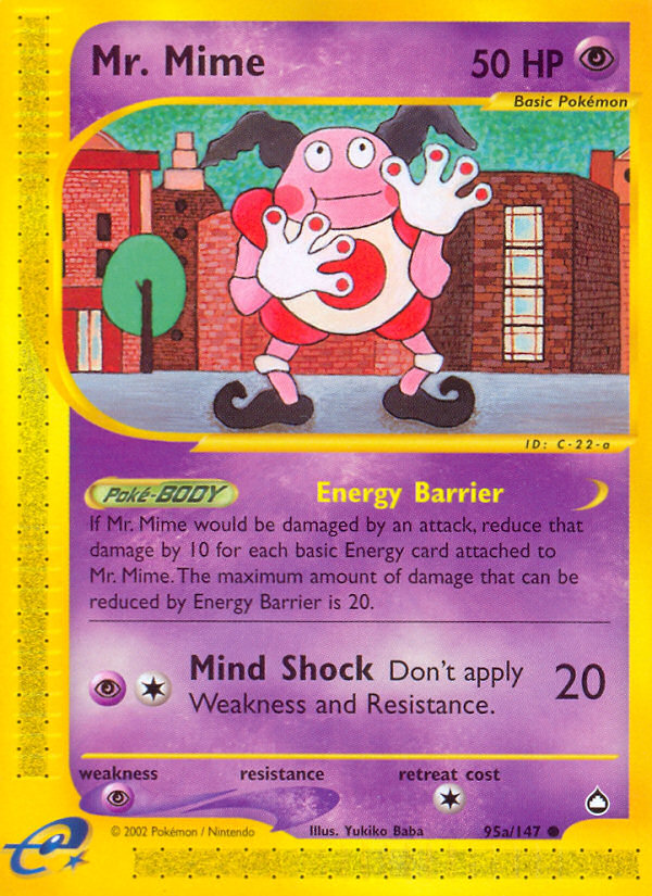 Mr. Mime – Aquapolis 95/147 Pokémon card