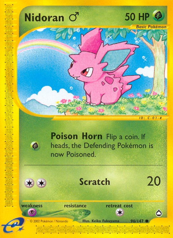 Nidoran ♂ – Aquapolis 96/147 Pokémon card
