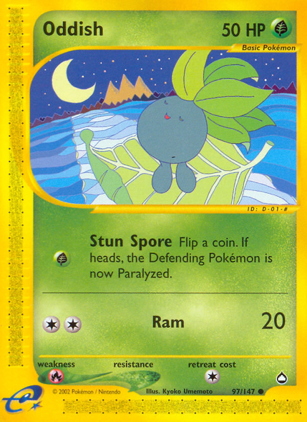 Oddish – Aquapolis 97/147 Pokémon card