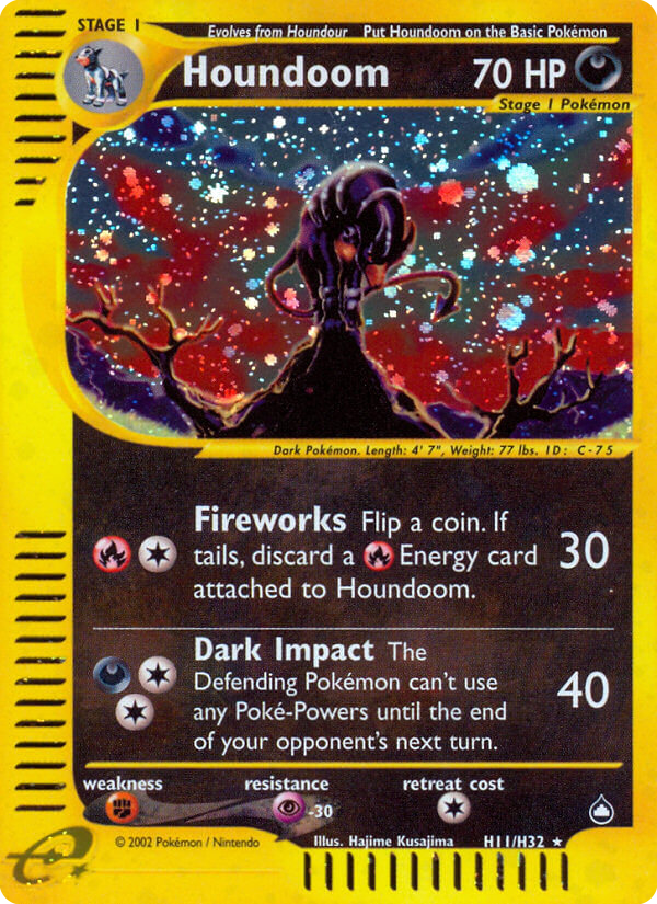 Houndoom – Aquapolis H11/H32 Pokémon card