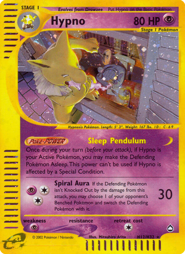 Hypno – Aquapolis H12/H32 Pokémon card