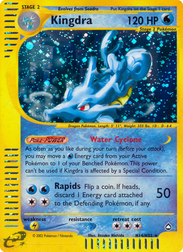 Kingdra – Aquapolis H14/H32 Pokémon card