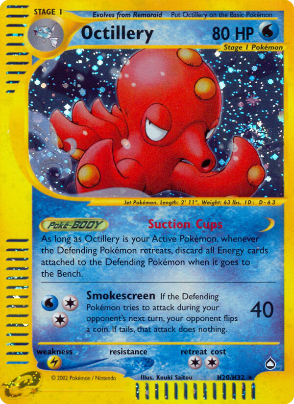 Octillery – Aquapolis H20/H32 Pokémon card