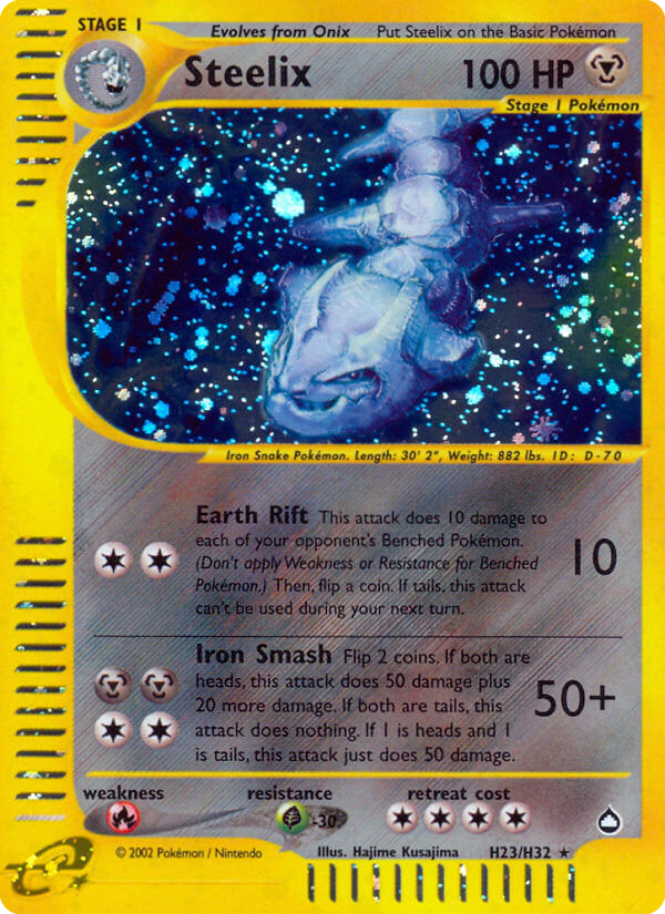 Steelix – Aquapolis H23/H32 Pokémon card