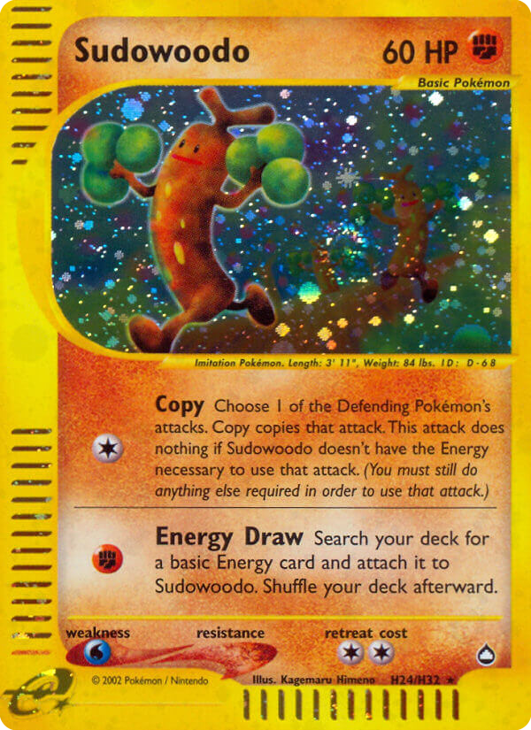 Sudowoodo – Aquapolis H24/H32 Pokémon card