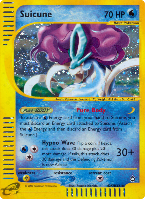 Suicune – Aquapolis H25/H32 Pokémon card