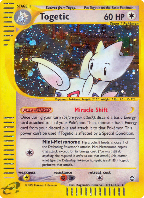 Togetic – Aquapolis H27/H32 Pokémon card