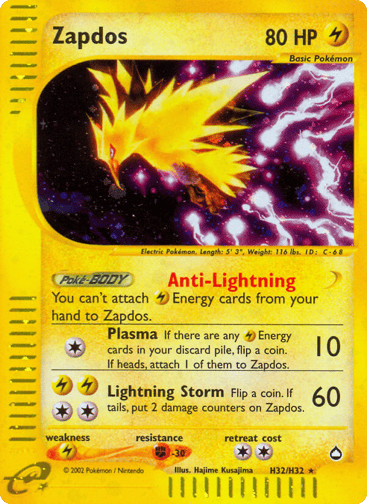 Zapdos - Aquapolis H32