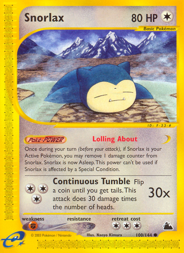 Snorlax – Skyridge 100/144 Pokémon card