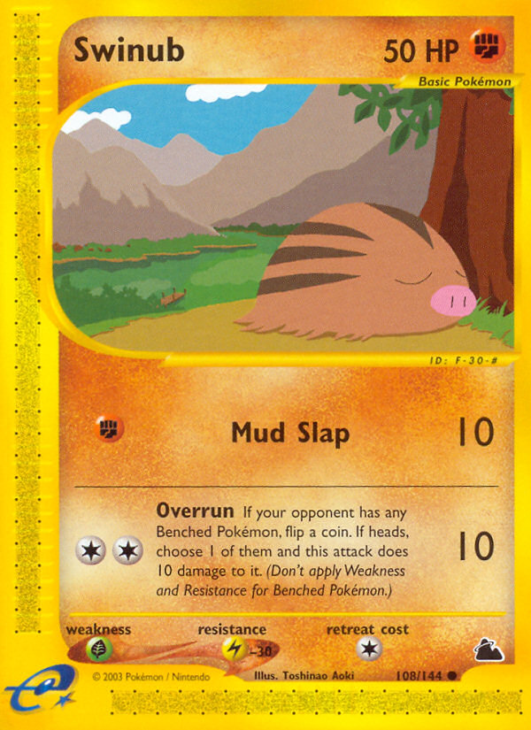 Swinub – Skyridge 108/144 Pokémon card