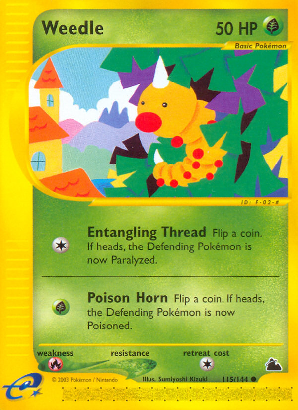 Weedle – Skyridge 115/144 Pokémon card
