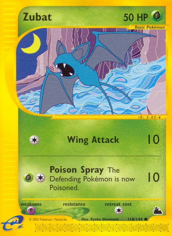 Zubat – Skyridge 118/144 Pokémon card