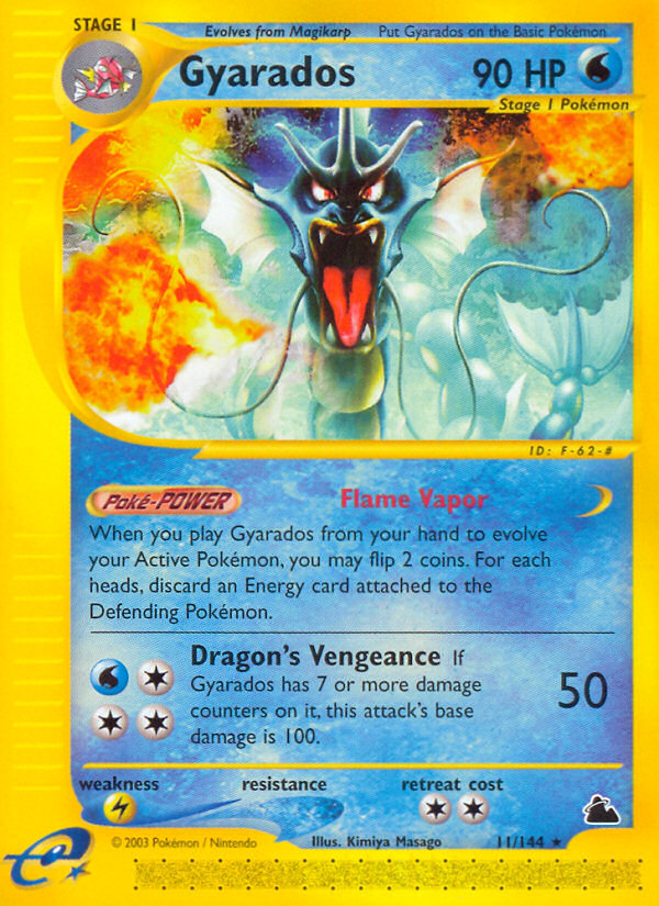Gyarados – Skyridge 11/144 Pokémon card