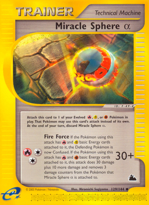 Miracle Sphere α – Skyridge 129/144 Pokémon card