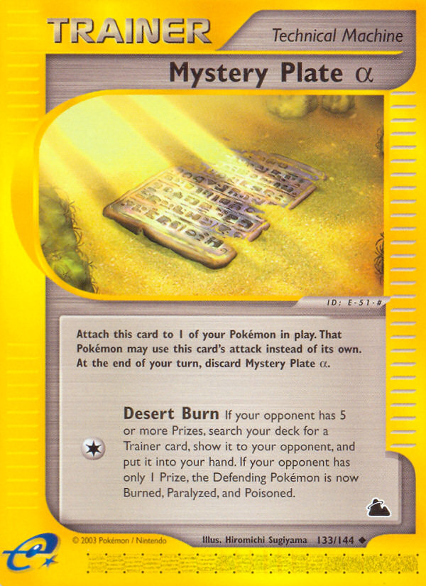Mystery Plate α – Skyridge 133/144 Pokémon card