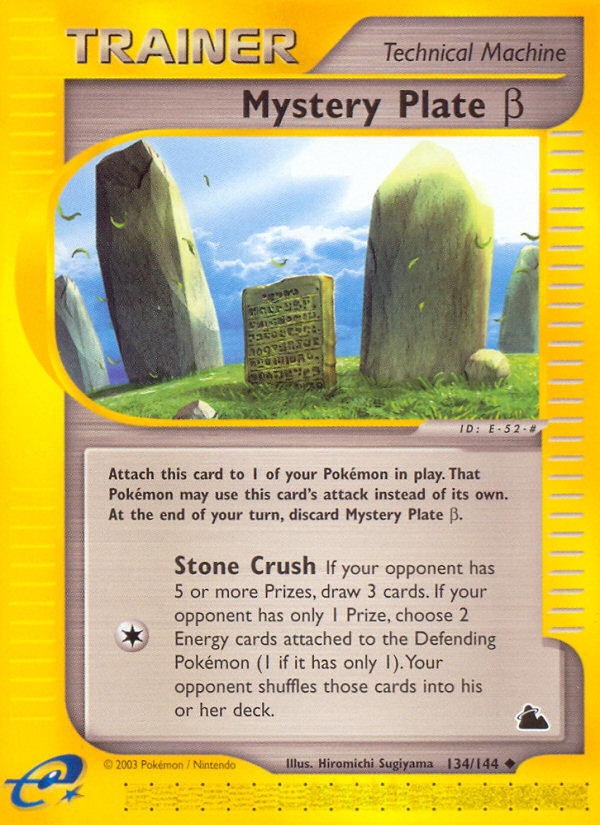 Mystery Plate β – Skyridge 134/144 Pokémon card
