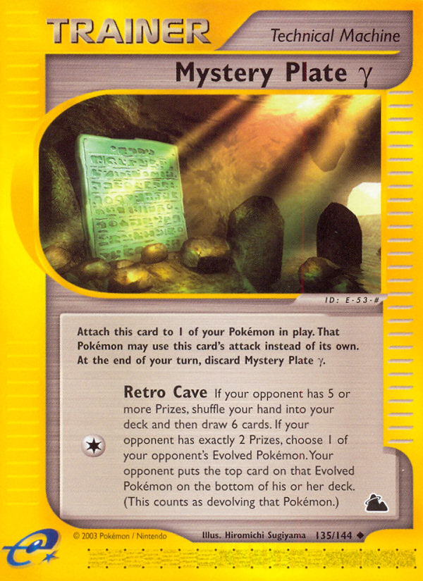 Mystery Plate γ – Skyridge 135/144 Pokémon card