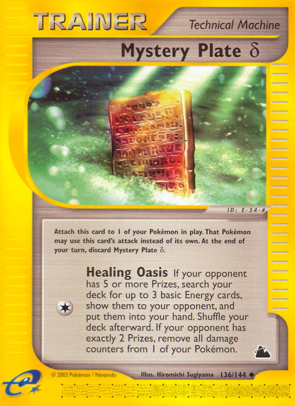 Mystery Plate δ – Skyridge 136/144 Pokémon card