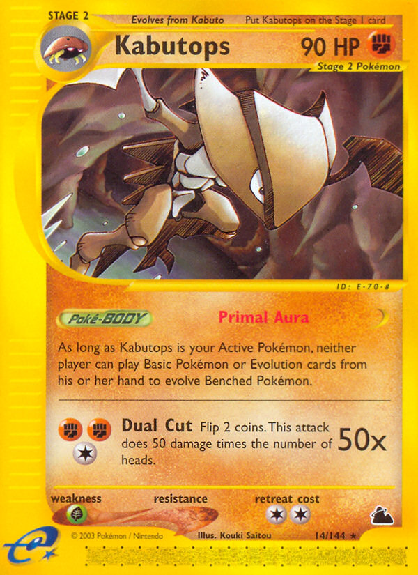 Kabutops – Skyridge 14/144 Pokémon card