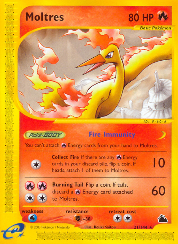 Moltres – Skyridge 21/144 Pokémon card