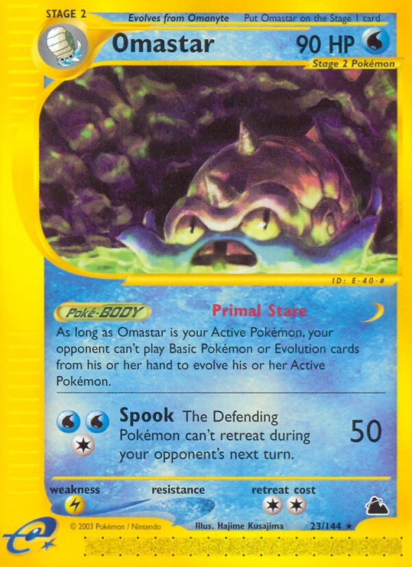 Omastar – Skyridge 23/144 Pokémon card