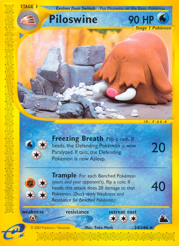 Piloswine – Skyridge 24/144 Pokémon card