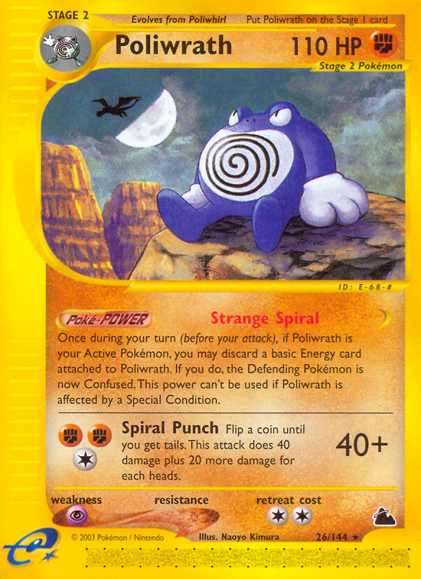 Poliwrath – Skyridge 26/144 Pokémon card
