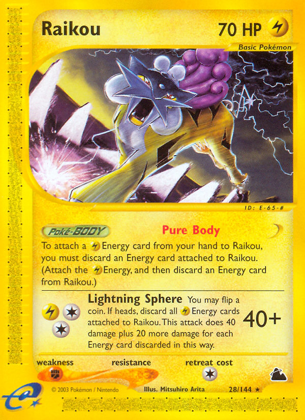 Raikou – Skyridge 28/144 Pokémon card