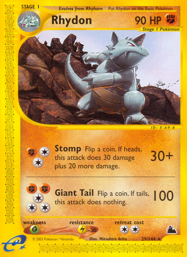 Rhydon – Skyridge 29/144 Pokémon card