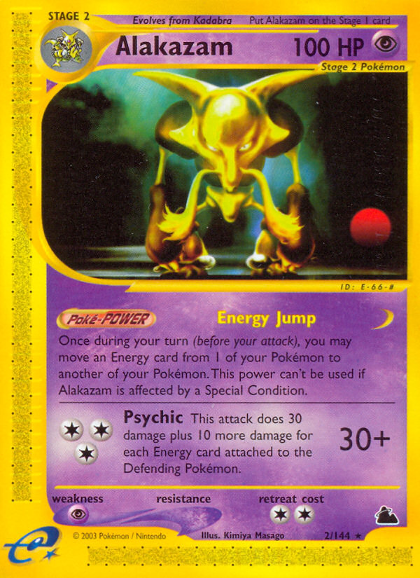 Alakazam – Skyridge 2/144 Pokémon card
