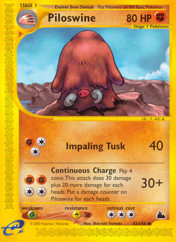 Piloswine – Skyridge 43/144 Pokémon card