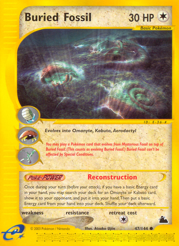 Buried Fossil – Skyridge 47/144 Pokémon card