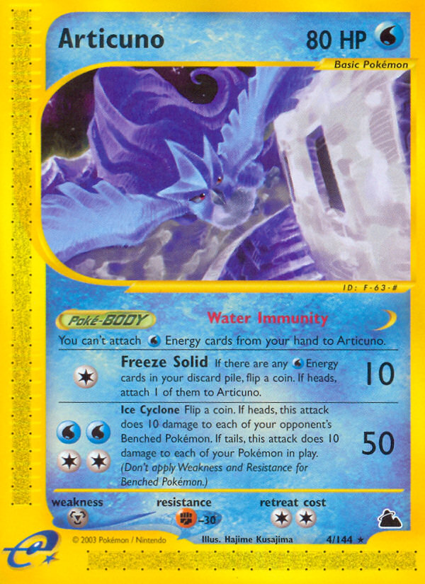 Articuno – Skyridge 4/144 Pokémon card