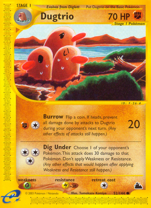 Dugtrio – Skyridge 52/144 Pokémon card