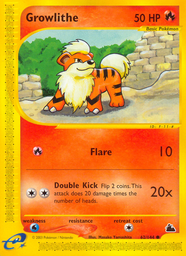 Growlithe – Skyridge 62/144 Pokémon card