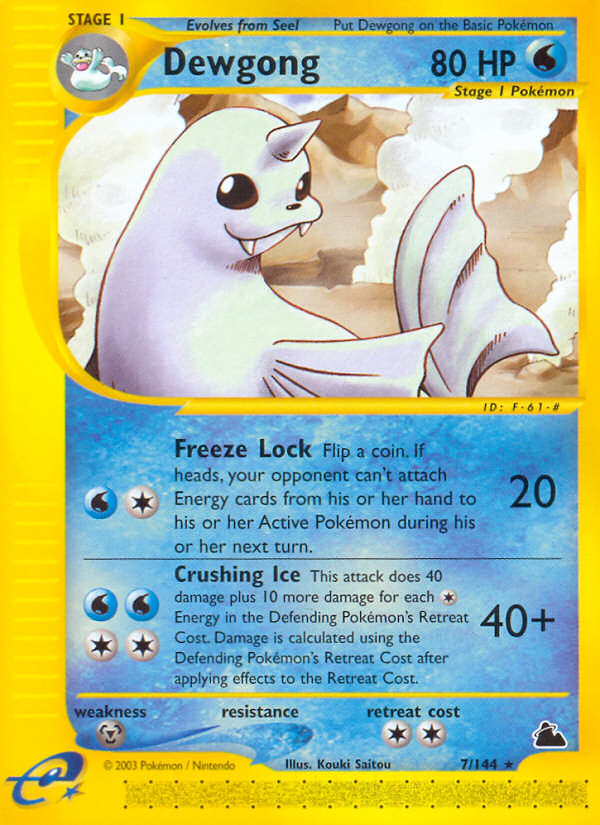 Dewgong – Skyridge 7/144 Pokémon card