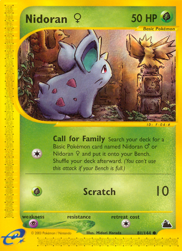 Nidoran ♀ – Skyridge 81/144 Pokémon card