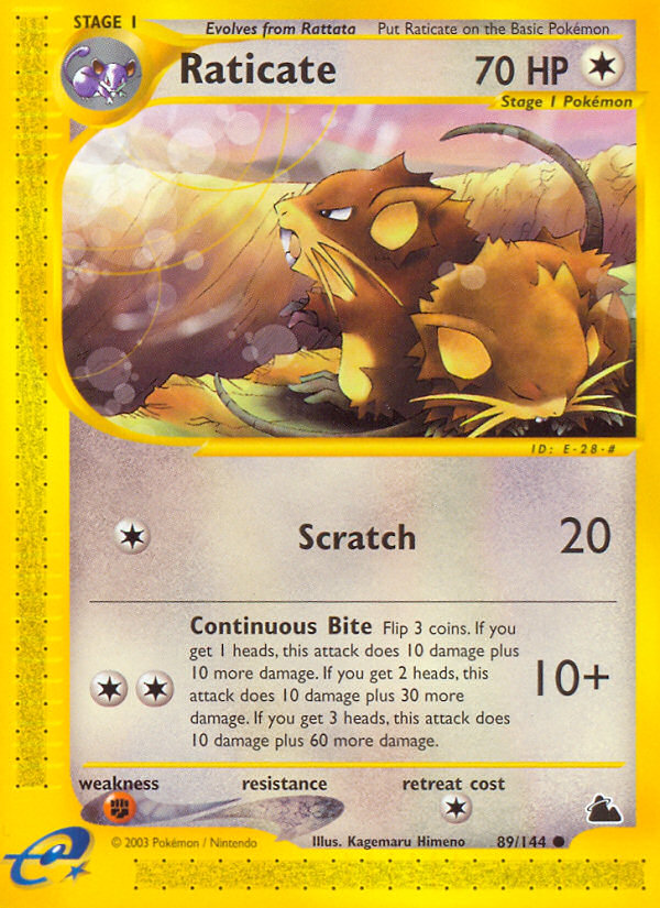 Raticate – Skyridge 89/144 Pokémon card