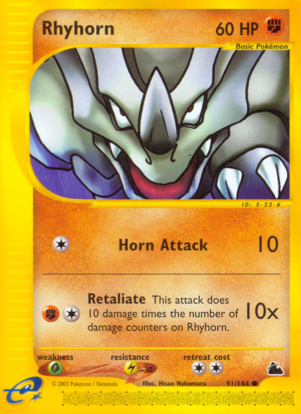 Rhyhorn – Skyridge 91/144 Pokémon card