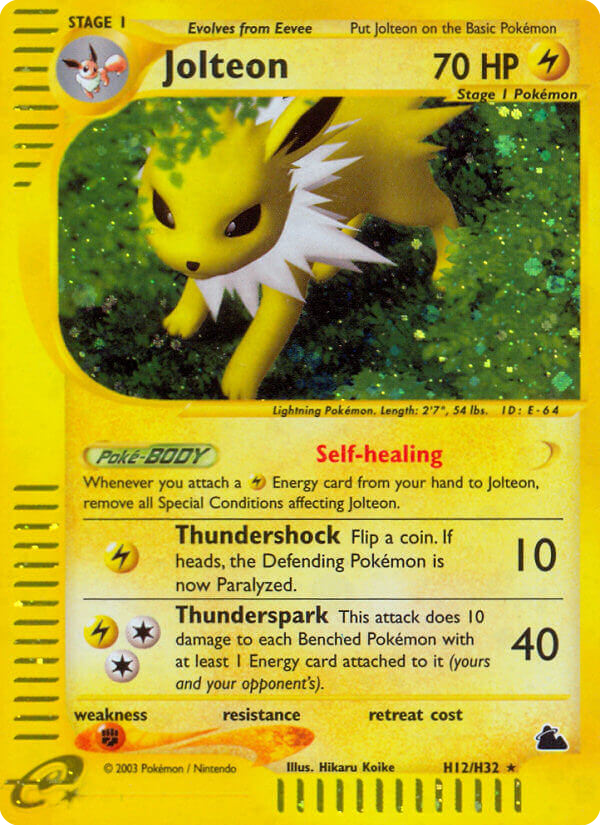 Jolteon – Skyridge H12/H32 Pokémon card