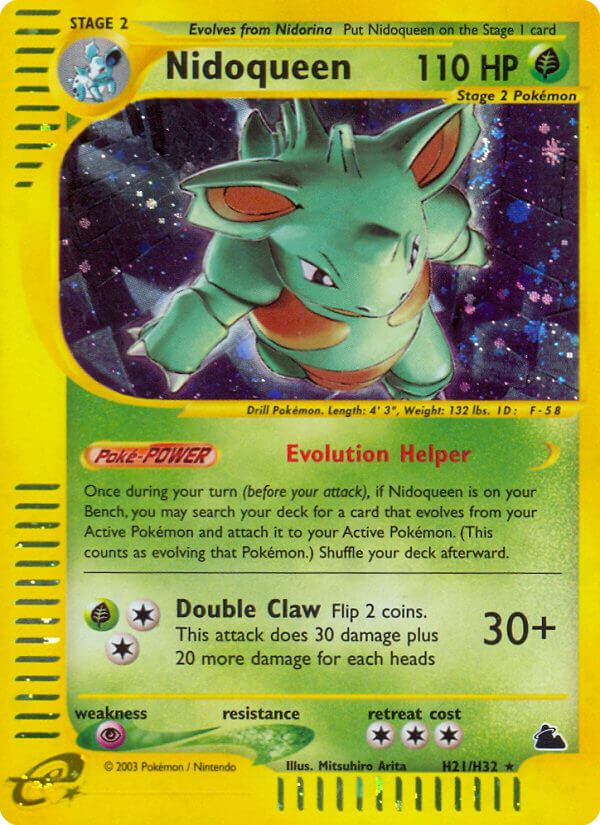 Nidoqueen – Skyridge H21/H32 Pokémon card