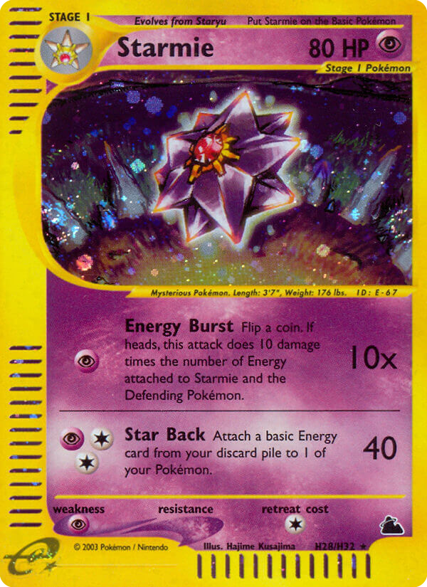 Starmie – Skyridge H28/H32 Pokémon card