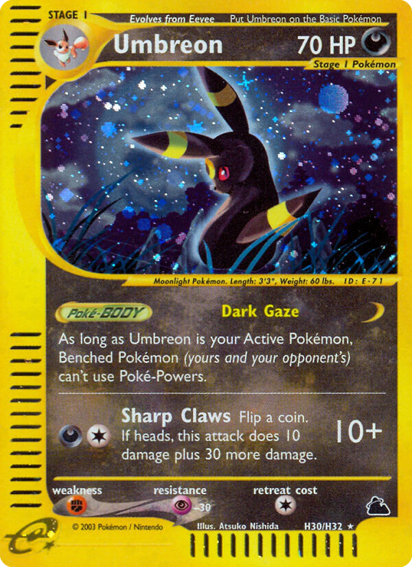 Umbreon – Skyridge H30/H32 Pokémon card