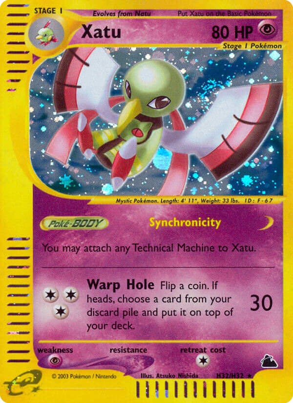 Xatu – Skyridge H32/H32 Pokémon card