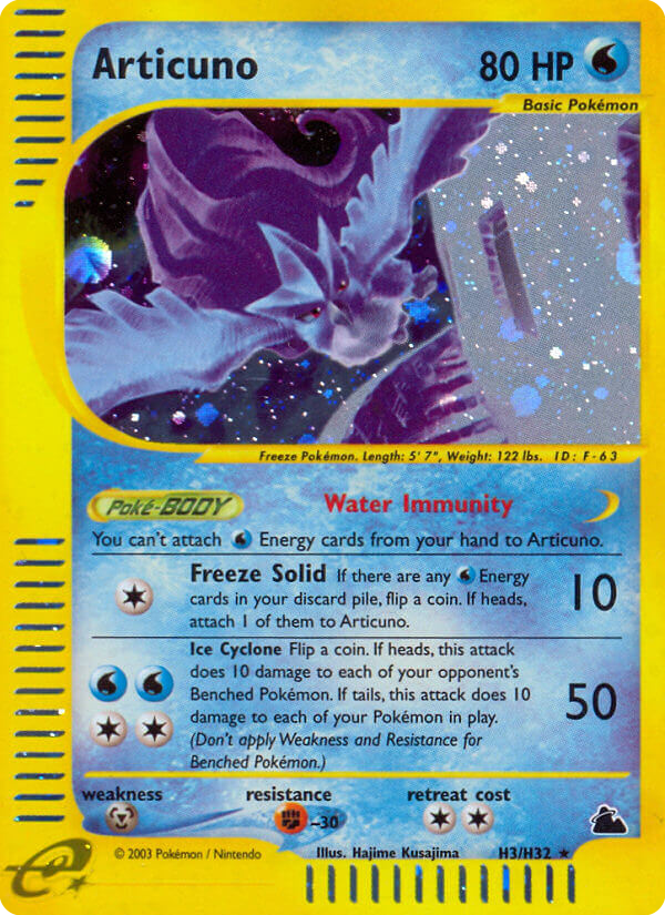 Articuno – Skyridge H3/H32 Pokémon card