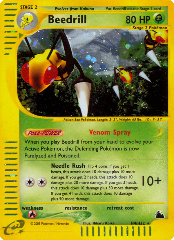 Beedrill – Skyridge H4/H32 Pokémon card