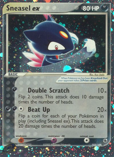 Sneasel ex – Ruby & Sapphire 103/109 Pokémon card